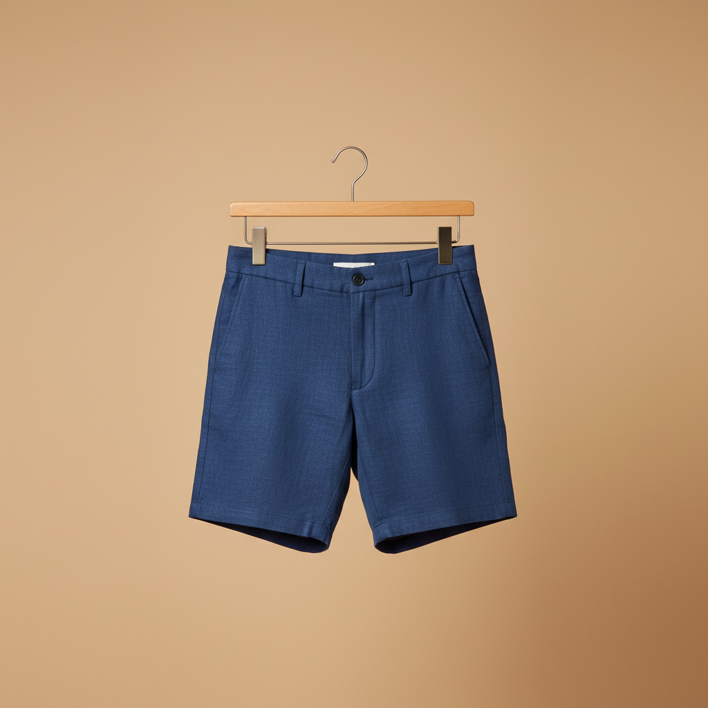 Blue shorts on hanger - version 2
