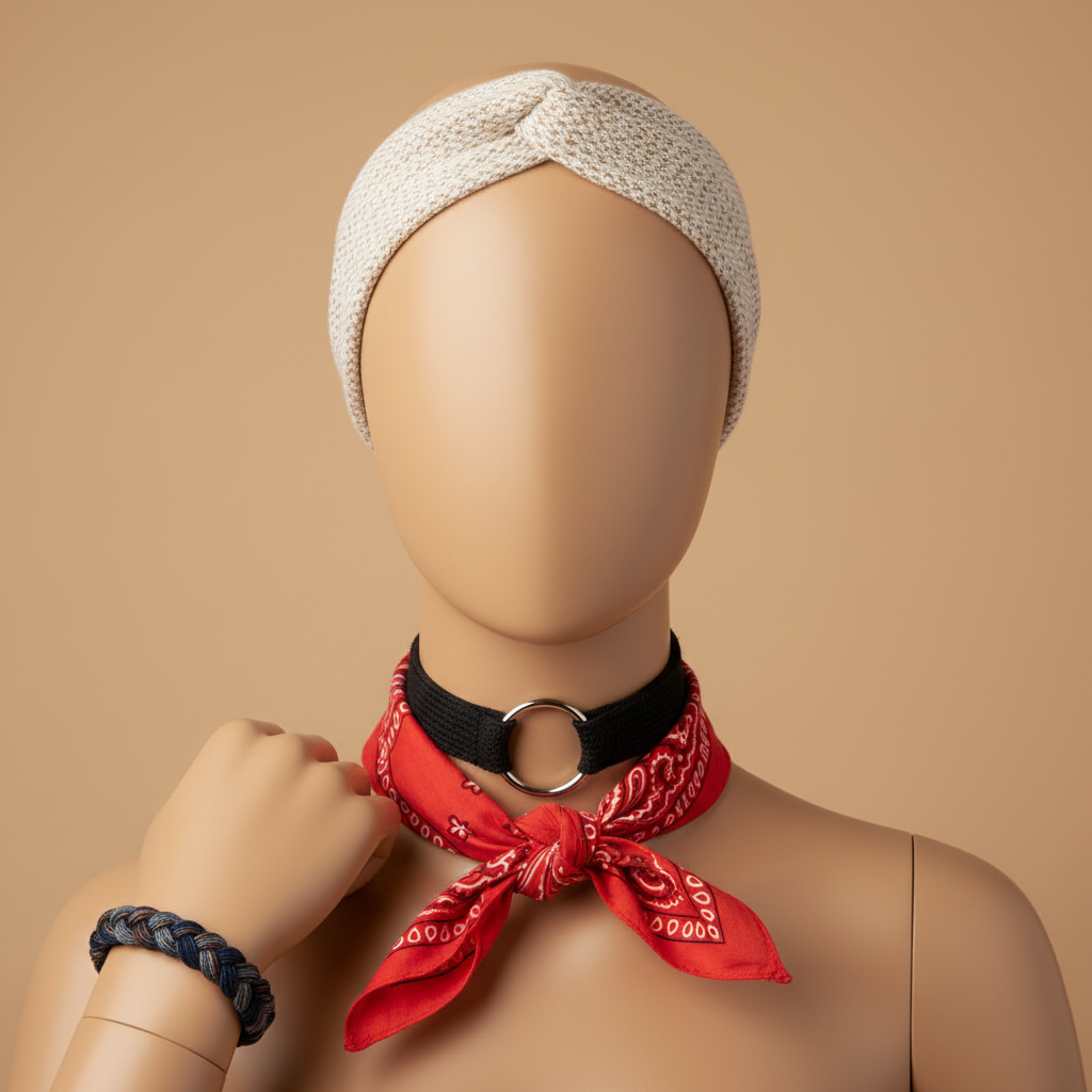 Fabric Accessories on Mannequin